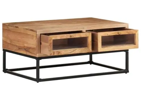 Măsuță de cafea, 90x60x40 cm, lemn masiv de acacia - 3/5