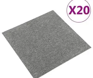 vidaXL Plăci de pardoseală, 20 buc., gri, 50 x 50 cm, 5 m²