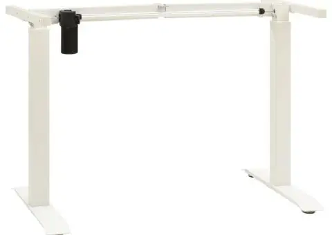 Cadru de birou electric motorizat, înălțime reglabilă, alb - 1/5