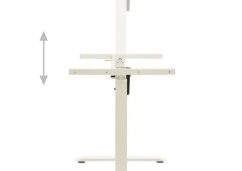 Cadru de birou electric motorizat, înălțime reglabilă, alb - 4/5