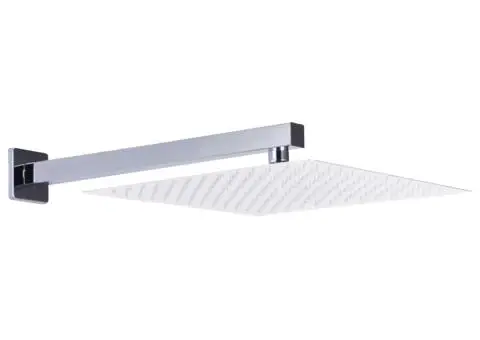 Braț suport duș, pătrat, argintiu, 40 cm, oțel inoxidabil 201 - 2/5