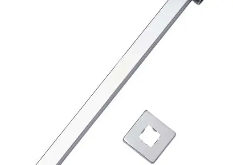 Braț suport duș, pătrat, argintiu, 40 cm, oțel inoxidabil 201 - 4/5