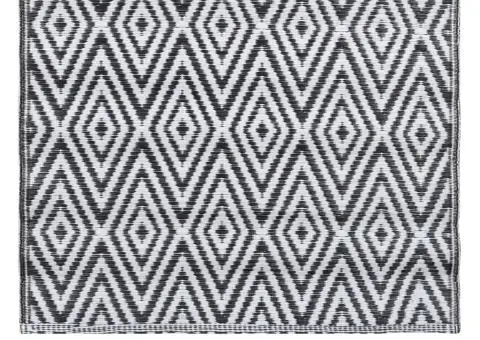 Covor de exterior, ARAKIL alb și negru, 80x150 cm, PP - 4/5