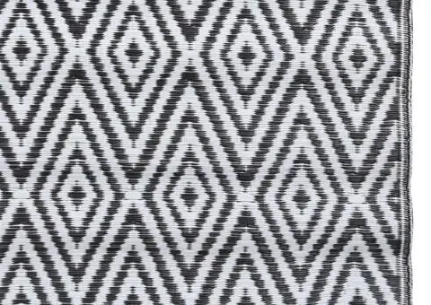 Covor de exterior, ARAKIL alb și negru, 80x150 cm, PP - 5/5