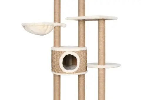 Ansamblu de pisici cu stâlp de zgâriat, 126 cm, iarbă de mare - 3/5