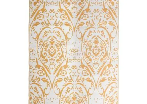 Covor de exterior, ARAKIL portocaliu/alb, 190x290 cm, PP - 1/5