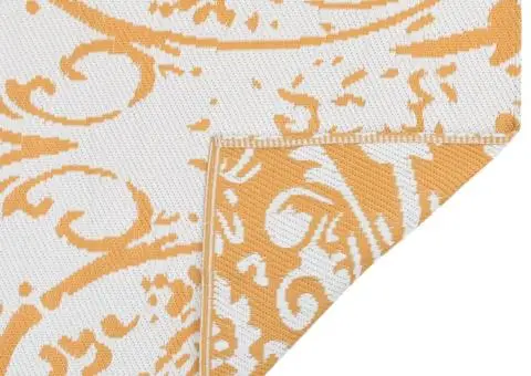 Covor de exterior, ARAKIL portocaliu/alb, 190x290 cm, PP - 3/5