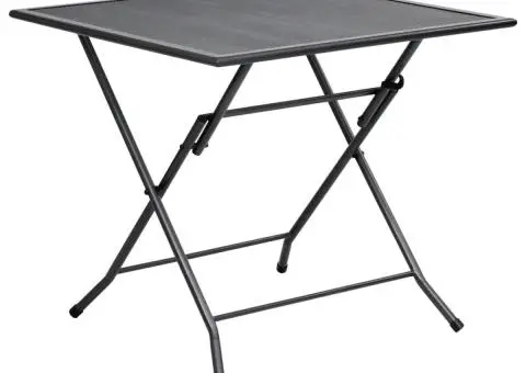 Masă pliabilă din plasă, antracit, 80 x 80 x 72 cm, oțel - 1/5