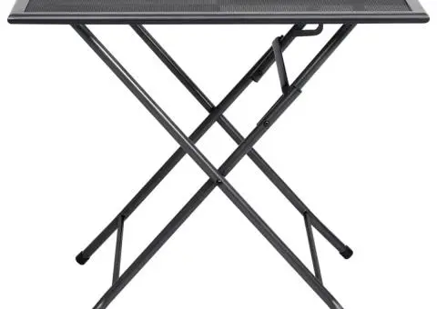 Masă pliabilă din plasă, antracit, 80 x 80 x 72 cm, oțel - 3/5