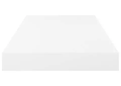 Raft de perete suspendat, alb extralucios, 50x23x3,8 cm, MDF - 5/5