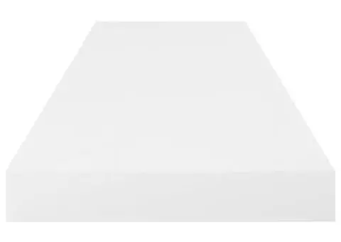 Raft de perete suspendat, alb extralucios, 80x23,5x3,8 cm, MDF - 5/5