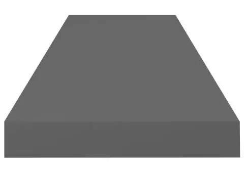 Raft de perete suspendat, gri extralucios, 80x23,5x3,8 cm, MDF - 5/5
