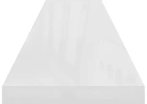 Rafturi de perete, 2 buc., alb extralucios, 120x23,5x3,8 cm MDF - 5/5