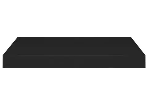 Raft de perete suspendat, negru, 50x23x3,8 cm, MDF - 4/5