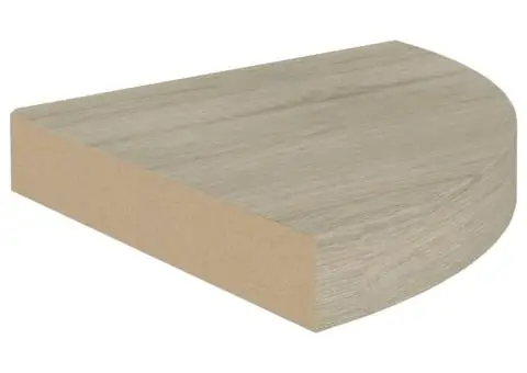 Raft colțar de perete, stejar, 25 x 25 x 3,8 cm, MDF - 3/5