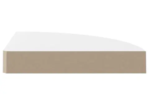 Rafturi colț perete, 4 buc., alb extralucios, 25x25x3,8 cm, MDF - 4/5