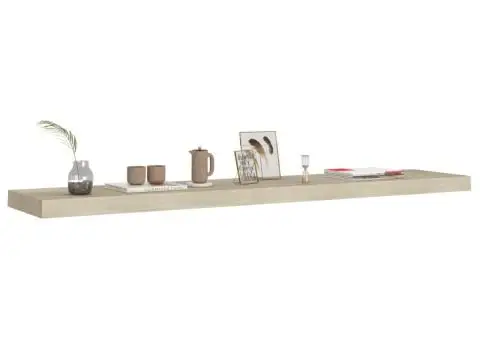 Raft de perete suspendat, stejar, 120x23,5x3,8 cm, MDF - 3/5