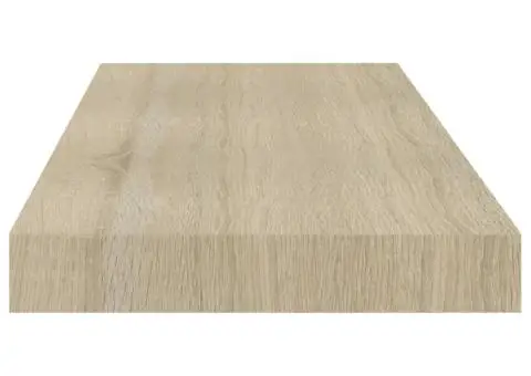 Raft de perete suspendat, stejar, 60x23,5x3,8 cm, MDF - 5/5