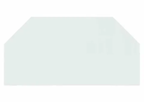 Placă de sticlă pentru șemineu, hexagonală, 100x50 cm - 4/5