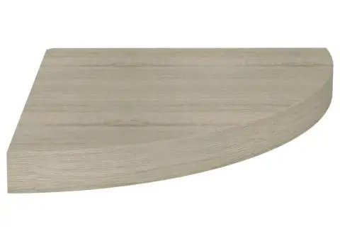 Rafturi colț suspendate, 4 buc., stejar, 35x35x3,8 cm, MDF - 3/5