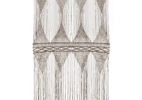 Perdea macrame, gri taupe,140 x 240 cm, bumbac - 3/5