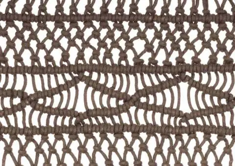 Perdea macrame, gri taupe,140 x 240 cm, bumbac - 5/5