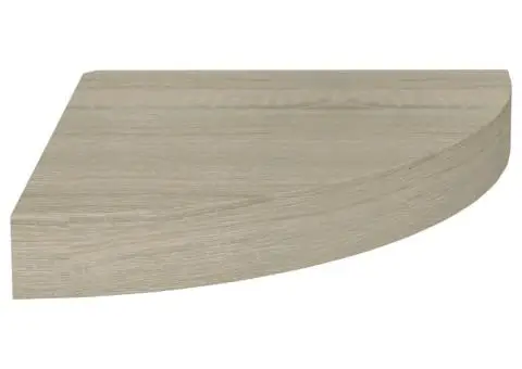 Rafturi colțar de perete, 4 buc., stejar, 25 x 25 x 3,8 cm, MDF - 3/5
