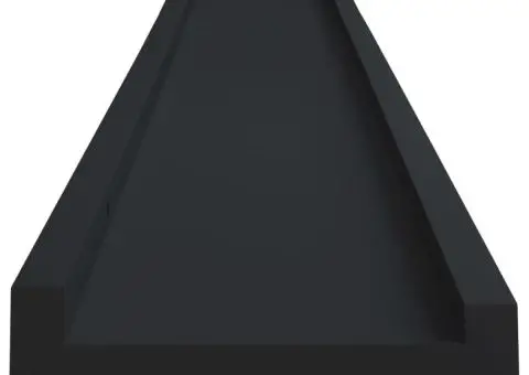 Rafturi rame foto cu bordură, 2 buc., negru, 80 x 9 x 3 cm, MDF - 5/5