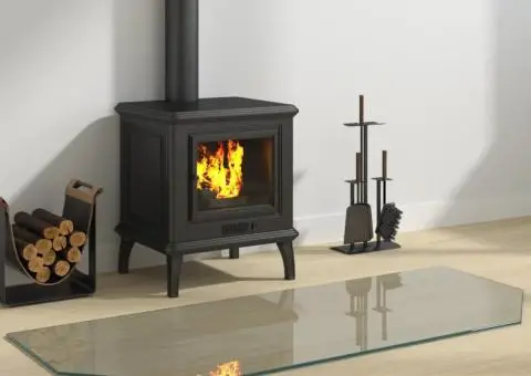 Placă de sticlă pentru șemineu, hexagonală, 120x50 cm - 1/5