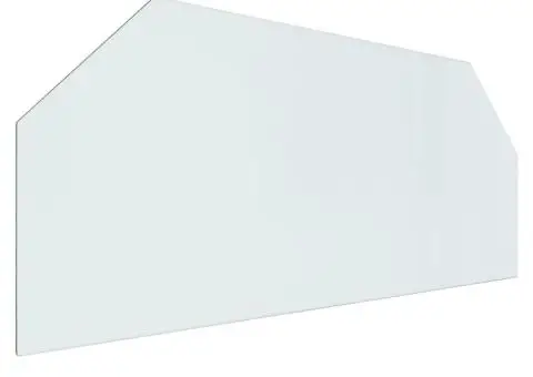 Placă de sticlă pentru șemineu, hexagonală, 120x50 cm - 2/5