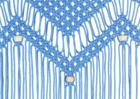 Perdea macrame, albastru, 140 x 240 cm, bumbac - 5/5