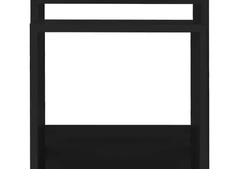 Rafturi cub de perete, 3 buc., negru, MDF - 5/5