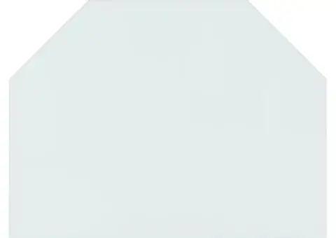 Placă de sticlă pentru șemineu, hexagonală, 80x60 cm - 3/5