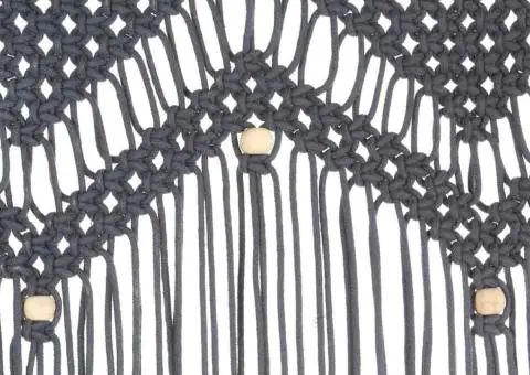 Perdea macrame, antracit, 140 x 240 cm, bumbac - 5/5