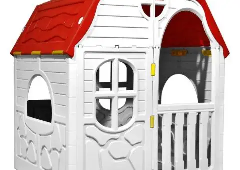 Căsuță de joacă pliabilă copii cu ușă și ferestre funcționale - 4/5