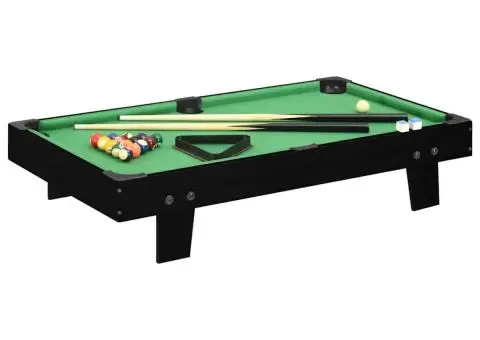 Mini masă de biliard, 3 picioare, negru & verde 92 x 52 x 19 cm - 1/5