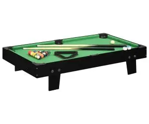 vidaXL Mini masă de biliard, 3 picioare, negru & verde 92 x 52 x 19 cm