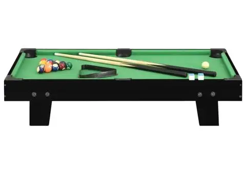 Mini masă de biliard, 3 picioare, negru & verde 92 x 52 x 19 cm - 2/5