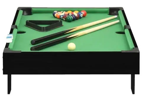 Mini masă de biliard, 3 picioare, negru & verde 92 x 52 x 19 cm - 3/5