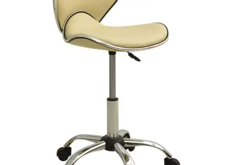 Scaun pentru salon spa, crem, piele ecologică - 1/5