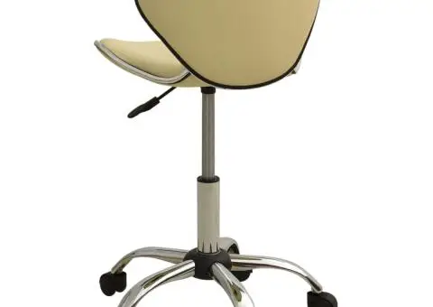 Scaun pentru salon spa, crem, piele ecologică - 4/5