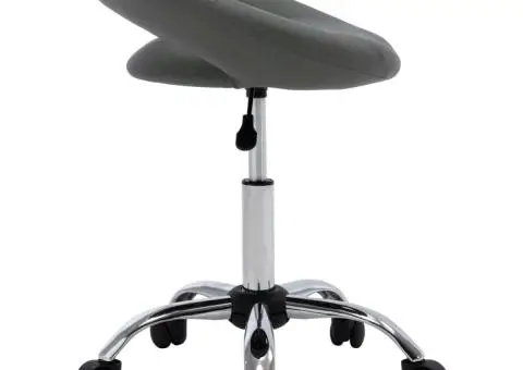 Scaun de lucru pivotant, gri, piele ecologică - 3/5