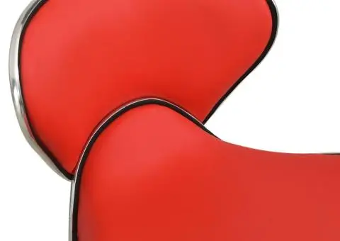 Scaun pentru salon spa, roșu, piele ecologică - 5/5