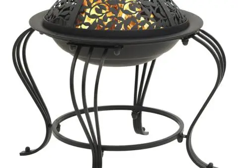 Vatră de foc cu vătrai 49 cm oțel - 2/5