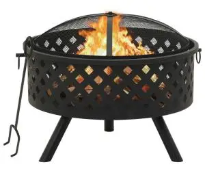 vidaXL Vatră de foc cu vătrai 68 cm oțel XXL