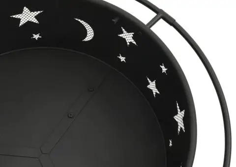 Vatră de foc cu vătrai, 76 cm, oțel, XXL - 5/5