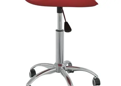 Scaun pentru salon spa, roșu vin, piele ecologică - 3/5