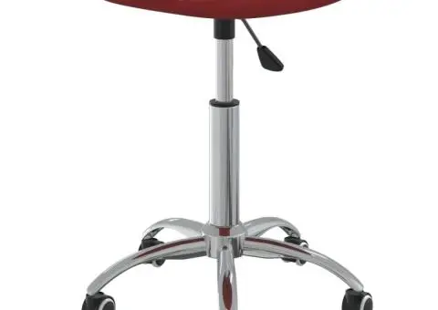 Scaun pentru salon spa, roșu vin, piele ecologică - 4/5