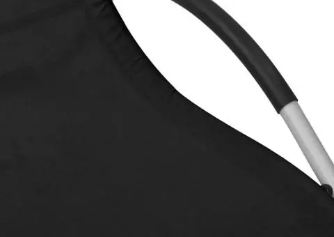 Șezlong din textilenă, negru și gri - 5/5