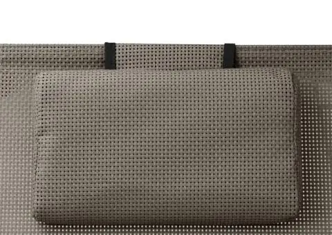 Șezlong de plajă dublu cu baldachin, gri taupe, textilenă - 5/5